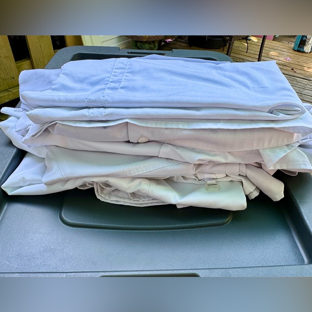 6 White RN Scrub Tops